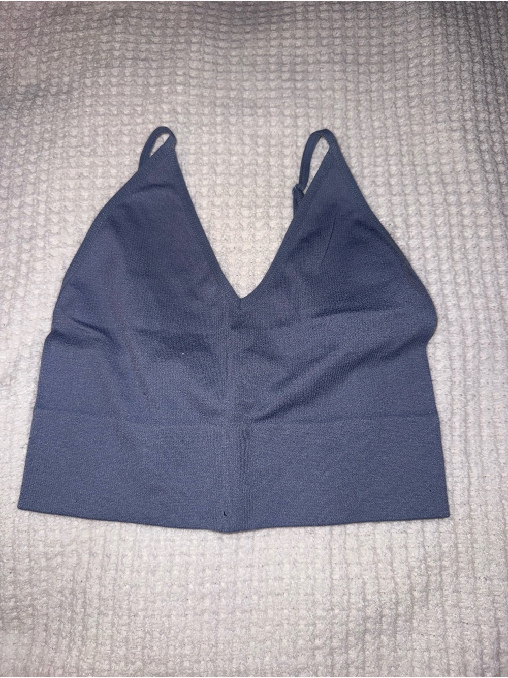 Bozzolo Deep V Seamless Bralette - Slate Blue